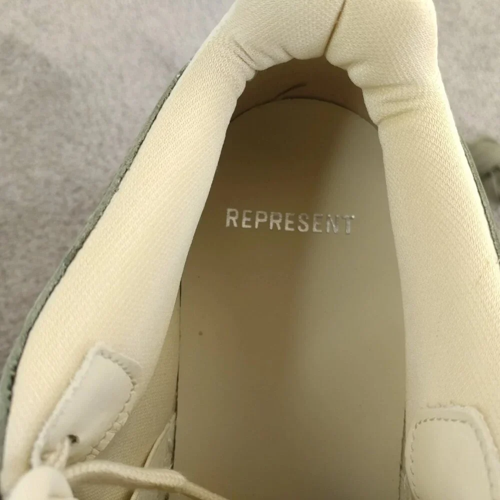 Represent Clo Reptor Low Mens Size 7.5 Shoes Khaki Cream Skater Sneakers